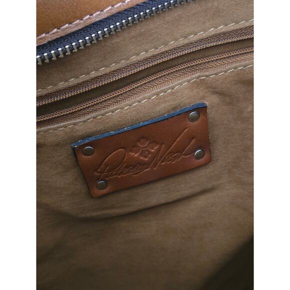 $269 Patricia Nash Rena Floral Leather Tote Summer Drawing fall colors brown - Picture 8 of 10